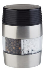 APS FLIPMILL 2-in-1 zout- en pepermolen, zilver/transparant