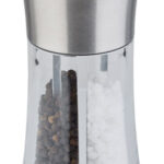 APS 2-in-1 zout- en pepermolen SPICEX, zilver/transparant