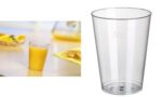 Plastic drinkbekertjes PS, 0,2 liter, helder, 50 stuks