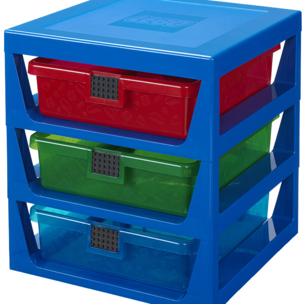 LEGO Opbergbox met 3 lades, blauw