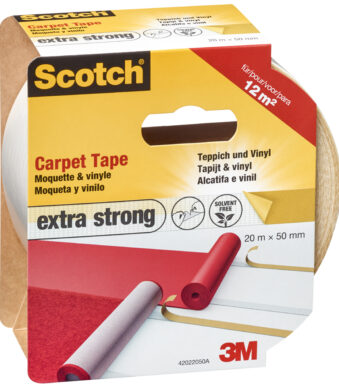 Scotch tapijttape extra sterk, 50 mm x 20 m, wit