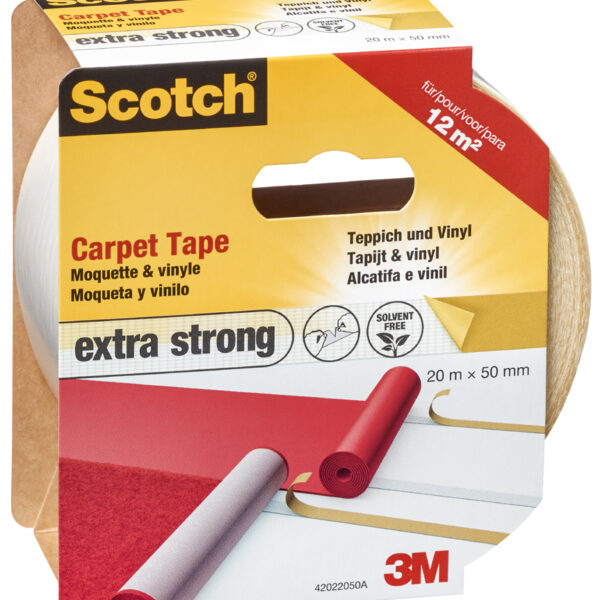 Scotch tapijttape extra sterk, 50 mm x 20 m, wit