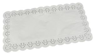 PAPSTAR taartrand/taartonderlegger, hoekig, 400 x 200 mm, wit