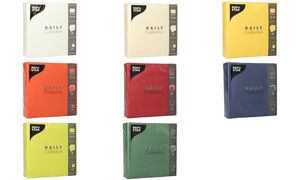 PAPSTAR lunchservetten, 320 x 320 mm, 3-laags, nektarine, wit, 50 stuks