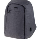 Rugtasje met USB-oplaadpoort, grijs