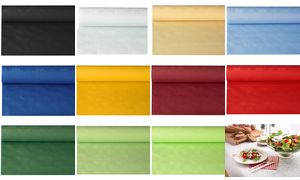 PAPSTAR damast-tafellaken, (B)1,2 x (L)8 m, lichtblauw