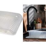 Vaatwastrekje 'Pierre' met opvangbakje, transparant