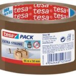 tesa Extra sterk verpakkingstape, 50 mm x 60 m, bruin