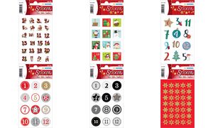 Herma Kerstmis Stickers Decor Adventskalendernummers Symbolen