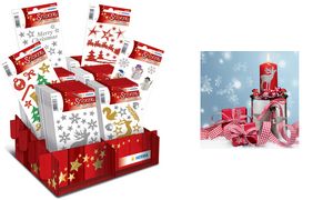 Herma Kerst-stickers 'Glans & Glitters', displayverpakking Herma Kerst-stickers 'Glans & Glitters', displayverpakking