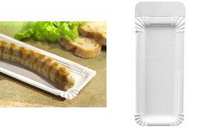 PAPSTAR kartonnen bordje ´pure´ rechthoekig, 80 x 210 mm, wit PAPSTAR kartonnen bordje ´pure´ rechthoekig, 80 x 210 mm, wit