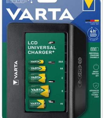 VARTA oplader LCD Universal Charger+, ongevuld