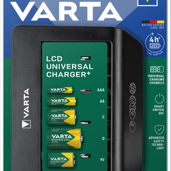 VARTA oplader LCD Universal Charger+, ongevuld