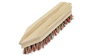 Peggy Perfect schrobborstel, hout naturel, spits