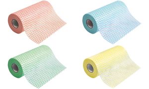 franz mensch Spoel- & Reinigingsdoek ECO - op rol, rood