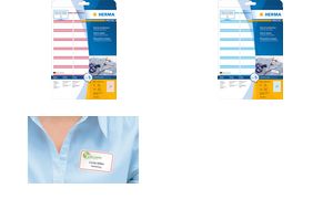 HERMA zelfklevende naametiketten SPECIAL, 63,5 x 29,6 mm, strepen rood