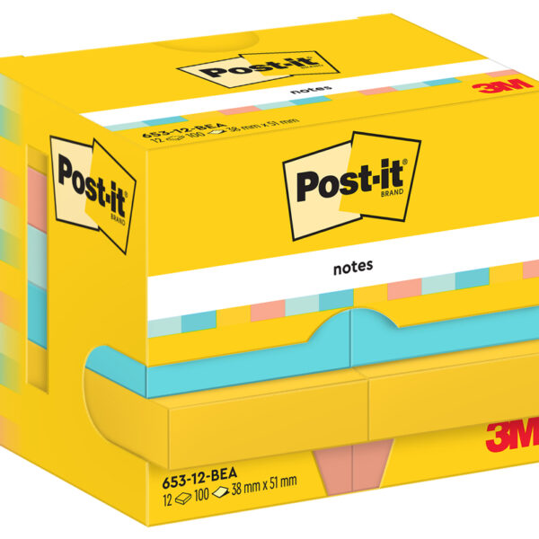 Post-it Zelfklevende Notitieblokjes 51 x 38 mm, Beachside Collection