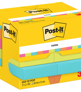Post-it zelfklevende notitieblokjes 38 x 51 mm, Poptimistic kleuren