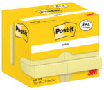 Post-it Zelfklevende notitieblokjes geel 51x38mm actieverpakking 8+4