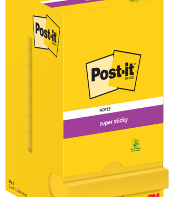 Post-it Super Sticky Notes zelfklevende memoblaadjes, 76 x 76 mm, geel