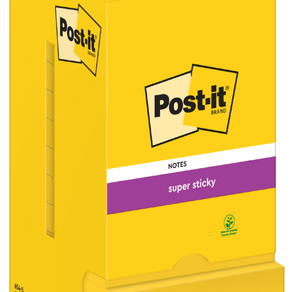 Post-it Super Sticky Notes zelfklevende memoblaadjes, 76 x 76 mm, geel