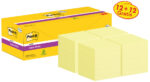 Post-it Haftnotizen super sticky geel, 76 x 76 mm, 24 blokken in dispenserdoos