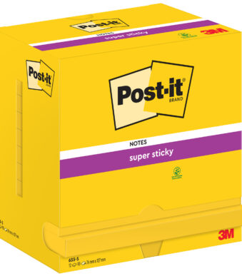 Post-it Zelfklevende notitieblokjes super sticky, 127x76mm, ultra geel
