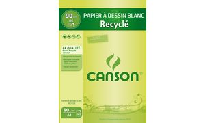 CANSON Tekenblok Hergebruikt papier, A4-formaat, 90 g/m², 50 vellen
