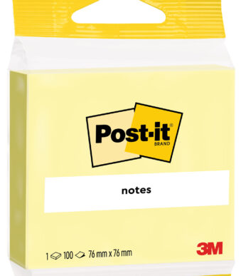 Post-it Zelfklevende notitieblokjes, 76 x 76 mm, geel, blister