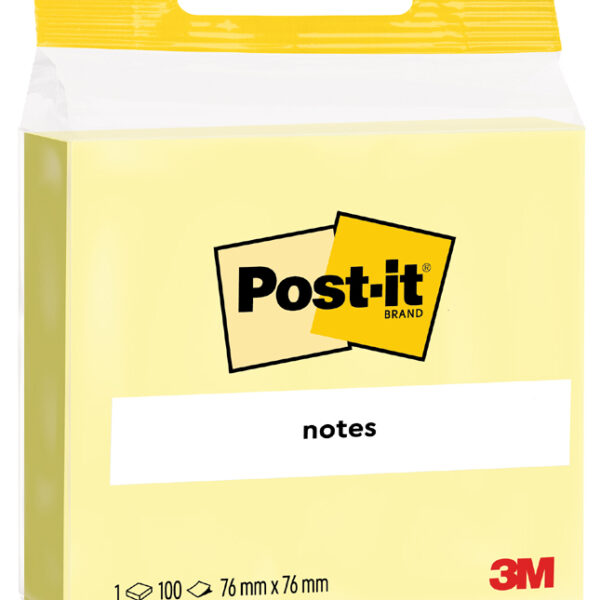 Post-it Zelfklevende notitieblokjes, 76 x 76 mm, geel, blister