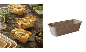 PAPSTAR bakvorm ´pure´, rechthoekig, 167 ml, bruin