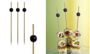 PAPSTAR Fingerfood-spies ´Black Pearl´, lengte: 125 mm, bamboe PAPSTAR Fingerfood-spies ´Black Pearl´, lengte: 125 mm, bamboe