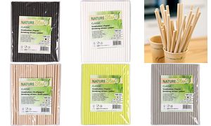 NATURE Star papieren drinkrietje Classic, 197 mm, wit