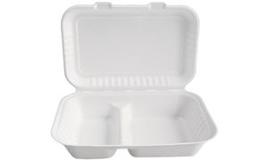 NATURE Star suikerriet-lunchbox, binnenin in tweeën gedeeld