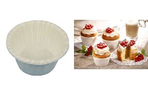 PAPSTAR muffin-bakvormen, papier, wit, 20 stuks PAPSTAR muffin-bakvormen, papier, wit, 20 stuks