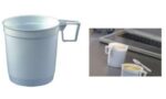Plastic koffiebekers 0,25 liter, wit, 40 stuks
