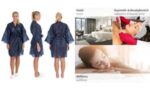 HYGOSTAR eenmalige kimono, gemaakt van PP-fleece, eenheidsmaat, blauw