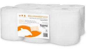Tapira handdoekrol Plus, 2-laags, wit, 140 m
