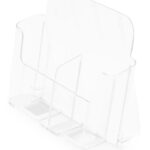 Deflecto folderhouder staand 1/3 A4 formaat 2 vakken polystyrol