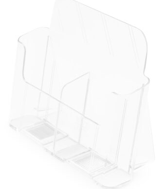 Deflecto folderhouder staand 1/3 A4 formaat 2 vakken polystyrol