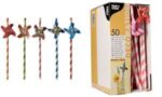 PAPSTAR papieren drinkrietje 'Windmill', 200 mm, gekleurd