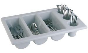 APS Bestekbak GN 1/1 met 6 vakken, grijs