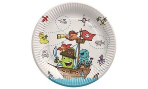 PAPSTAR kartonnen bord 'Pirate Crew', rond, 230 mm PAPSTAR kartonnen bord 'Pirate Crew', rond, 230 mm
