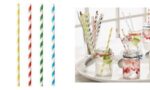 PAPSTAR papieren drinkrietje 'Stripes', 210 mm, kleuren assorti