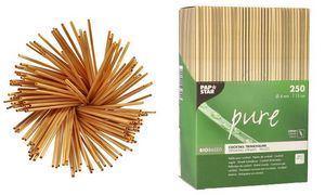 PAPSTAR stro-rietje 'pure', 150 mm, naturel
