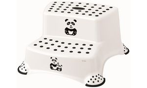 Keeeper kindertraptje 'Igor Panda', tweevoudig, wit.