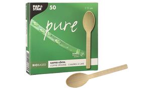 PAPSTAR koffielepel 'pure', lengte: 110 mm, 50 stuks PAPSTAR koffielepel 'pure', lengte: 110 mm, 50 stuks