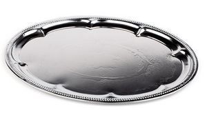 APS Serveerplateau, ovaal, 460 x 340 mm, zilver