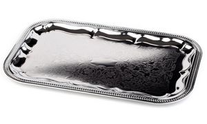 APS Rechthoekige serveerplaat, 530 x 325 mm, zilver