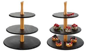 APS Leistenen etagère, 3-laags, antraciet APS Leistenen etagère, 3-laags, antraciet